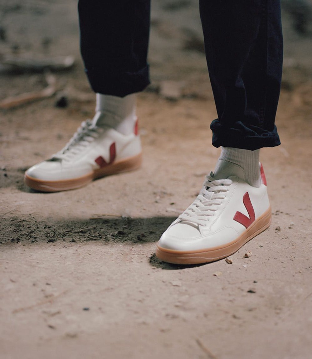 Veja Sneakers Dam - V-12 Läder - Vita - 762530-NLU